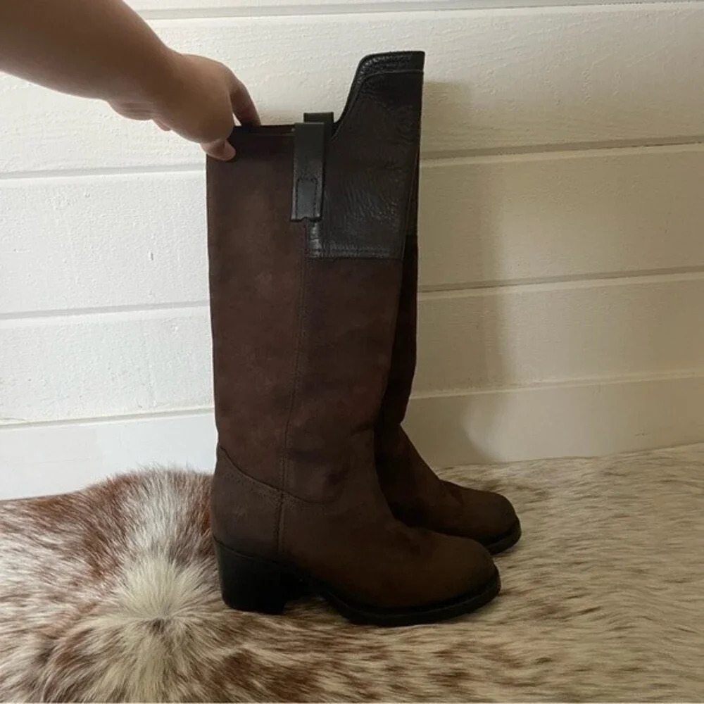 FRYE AUTUMN SHIELD TALL WOMEN’S SUEDE SLIP ON CASUAL DRESS BOOT-SIZE 5.5 B - Picture 11 of 16